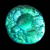 Cast Glass / Sea Turtle / Green / 3.75”