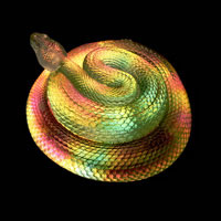 Cast Glass / Snake / Yellow / 4.75”