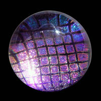 Lampworked / Diachromatic / Squares / Purple / 2.5”