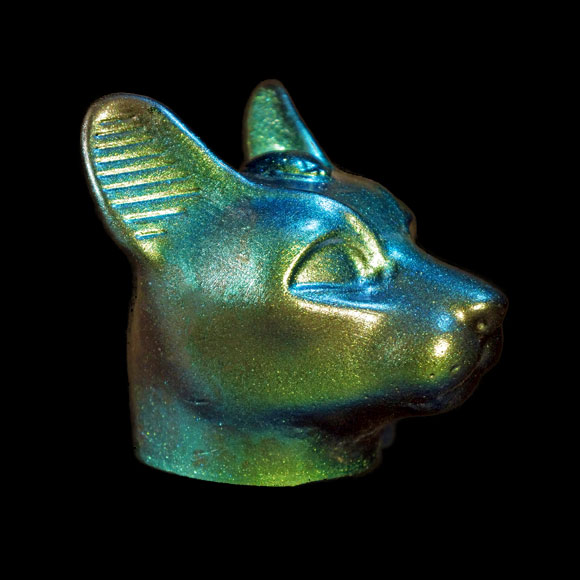 Cast Glass / Egyptian Cat / 4”